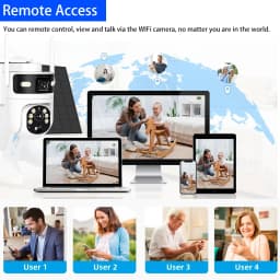 8MP 4K 4G SIM Card PTZ IP Camera Record Built-in Battery Dual Lens Solar Outdoor Camera Solar Panel P2P ICam365 PIR Detection