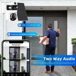 8MP 4K 4G SIM Card PTZ IP Camera Record Built-in Battery Dual Lens Solar Outdoor Camera Solar Panel P2P ICam365 PIR Detection