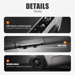 Alpicool T60 Dual Temperature Control 12 Volt Refrigerator 63 Quart Portable Car Fridge Freezer (-4°F~68°F) for Truck, RV, Boat