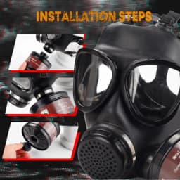 87 Full Face Gas Mask Chemical Prevention Pollution Prevention Mask Gasmasker with 40mm Filter Activated Carbon Filter