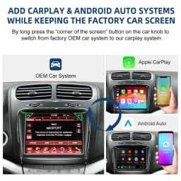 ANYFAR Original Car Screen Upgrade Wireless CarPlay Android Auto Retrofit Kit Decoder Box Navigation For Fiat Freemont 2013-2018