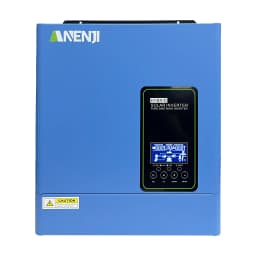 ANENJI US standard 110-120V 3KW 24V hybrid Solar Inverter builtin MPPT 100A Charger Controller Pure Sine Wave Home Inverter WiFi