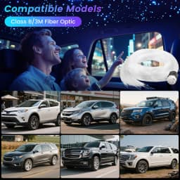 1200PCS Twinkle Starlight Headliner DIY Kit – Fiber Optic Car Ceiling Lights with Meteor Effect, RGBW Modes, Bluetooth Control