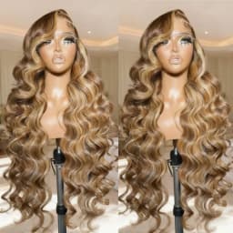 13x4 Hd Lace Front Wig Human Hair 4/27 Honey Blonde Ombre Body Wave Lace Front Wig 250 Density Lace Front Wig Human Hair