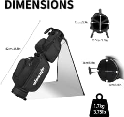 3-Way Dividers, Fits 5-9 Clubs - Small Sunday Lightweight Golf Stand Bag - for Men & Women, Par 3, Driving Range & Executive