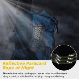 Paracord Reflective 1000lb, 100ft 4mm, 13 Strand Paracord Rope, Tactical Parachute Cord for Camping, Fishing, Clothesline, Hammo