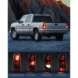 Nilight Taillight Assembly Compatible with 1999- 2007 Chevy Silverado 1500 2500 3500 99-02 GMC Sierra Rear Lamp Replacement 2PCS