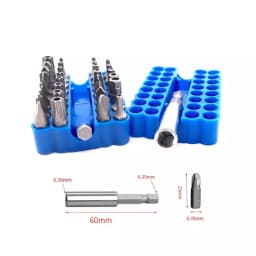 33pcs Safety Bit Set with Extension Bit Holder Tamper Proof Security Torq Hex Star Spanner Tri Wing Screwdriver Magnetic Bits