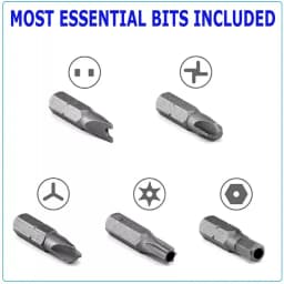 33pcs Safety Bit Set with Extension Bit Holder Tamper Proof Security Torq Hex Star Spanner Tri Wing Screwdriver Magnetic Bits