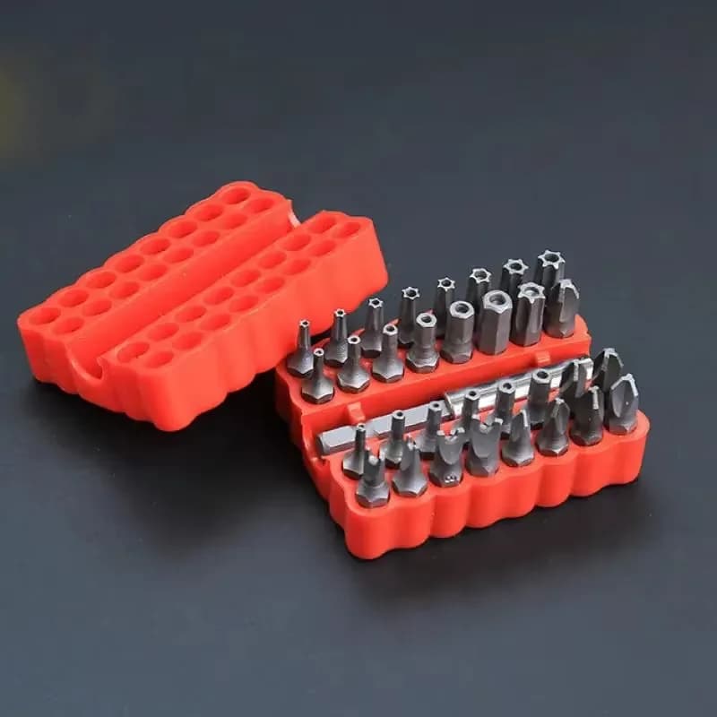 33pcs Safety Bit Set with Extension Bit Holder Tamper Proof Security Torq Hex Star Spanner Tri Wing Screwdriver Magnetic Bits