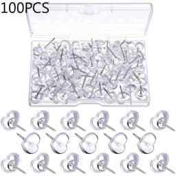 50/100PCS Transparent Love Heart Push Pins Thumbtacks Peach Heart L-beam Nails Painting Push Pins Wood Paneling Wall Push Pins