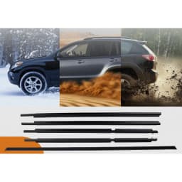 5Pcs Door Weatherstrip Window Moulding Trim Seal Belt Kit For Toyota 4Runner 2003~2009 Black Window Rubber Trim Car Weatherstrip