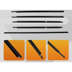 5Pcs Door Weatherstrip Window Moulding Trim Seal Belt Kit For Toyota 4Runner 2003~2009 Black Window Rubber Trim Car Weatherstrip