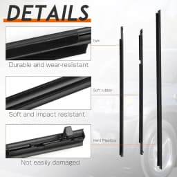 5Pcs Door Weatherstrip Window Moulding Trim Seal Belt Kit For Toyota 4Runner 2003~2009 Black Window Rubber Trim Car Weatherstrip