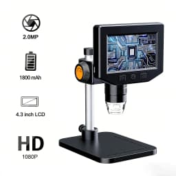 4.3 Inch LCD Digital Microscope 1000X Zoom 1080P HD Video Microscope With 8 LED Linght Portable USB Microscope For Soldering PCB