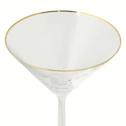 7 fl oz Martini Glass with Gold Rim