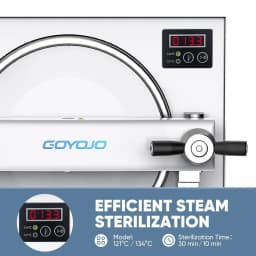 18L Autoclave Sterilizer High Pressure Steam Machine for Dental Lab Salon Professional Stainless Steel Equipment with 3 Trays