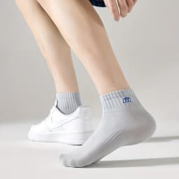 5 Pairs Men's Spring/Summer Ankle Socks, Solid Color Low-Cut Socks, Breathable & Sweat-Absorbing Sports & Leisure Socks 