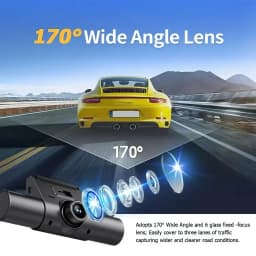 STONEGO 4 Lens Dash Cam 1080P Full HD 4-Channel Car Camera Front Rear Left Right 360° View Driving Recorder with Night Vision G-Sensor Parking Monitor for Taxi Uber