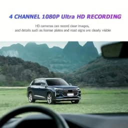 STONEGO 4 Lens Dash Cam 1080P Full HD 4-Channel Car Camera Front Rear Left Right 360° View Driving Recorder with Night Vision G-Sensor Parking Monitor for Taxi Uber
