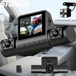STONEGO 4 Lens Dash Cam 1080P Full HD 4-Channel Car Camera Front Rear Left Right 360° View Driving Recorder with Night Vision G-Sensor Parking Monitor for Taxi Uber