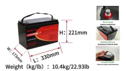 WERCHTAY 12V 100Ah LiFePO4 Lithium Battery for Camping 25000 Cycles Safe Lithium Power for RV Solar System With BMS Protection