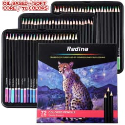 72-Pack Premium Colored Pencil Set, Soft Wax-Based Leads, Smooth Blending and Layering, Vibrant Artist-Grade Drawing Pencils fok