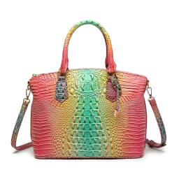 Embossed Dome Tote Bag for Women Convertible Top Handle Shoulder Bag with Detachable Strap Zipper Closure Lightweight Portable Daily Purse Ideal for Outdoor Hiking Camping Travel Weekend Getaway Daily Commute Casual Outing and Multi Occasion Daily Use
