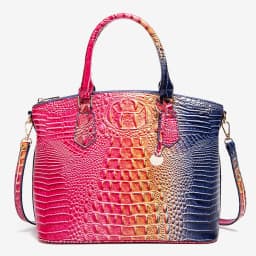 Embossed Dome Tote Bag for Women Convertible Top Handle Shoulder Bag with Detachable Strap Zipper Closure Lightweight Portable Daily Purse Ideal for Outdoor Hiking Camping Travel Weekend Getaway Daily Commute Casual Outing and Multi Occasion Daily Use