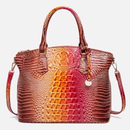 Embossed Dome Tote Bag for Women Convertible Top Handle Shoulder Bag with Detachable Strap Zipper Closure Lightweight Portable Daily Purse Ideal for Outdoor Hiking Camping Travel Weekend Getaway Daily Commute Casual Outing and Multi Occasion Daily Use