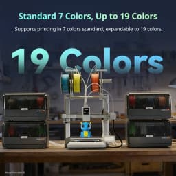 ANYCUBIC Kobra X Combo 3D Printer 600mm/s Max Print Speed 2x Time&Materail Saving Up to 19 Colors Printing Automatic leveling