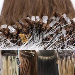 Shipping from the USA Micro Loop Ring Human Hair Extensions 12"-20" Natural Straight Black Brown Blonde Link Hair 50pcs Micro Beads Extensions 30g/pack for Women