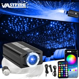 VASTFIRE Mini 16W 500/1000pcs Fiber Optic Starlight Headliner Kit for Car Home 6.5ft End Glow Fiber Strands Sound-Activated APP& Remote Control Starlight Engine
