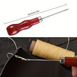 Leather Craft Sewing Kit Waxed Thread Hand Quilting Needles Sewing Awl,for Beginner , Stitching, Sewing