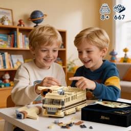 Space Balls Eagle 5 Building Blocks Set - Nostalgic Movie RV Collection Model with Rich Interior Details, Openable Doors - Perfect Birthday & Valentine's Day Gift for Fans & Adults, 667Pcs
