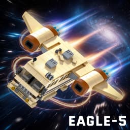 Space Balls Eagle 5 Building Blocks Set - Nostalgic Movie RV Collection Model with Rich Interior Details, Openable Doors - Perfect Birthday & Valentine's Day Gift for Fans & Adults, 667Pcs