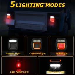 83 LED Universal Car Tail Lights Brake Turn Reverse Tail Signal Lamps For Jeep Wrangler CJ TJ YJ JK
