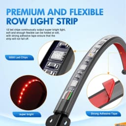 Nilight 4PCS RGB Car Interior LED Strip Lights APP Control Music Active Under Dash Footwell Light Kit for Truck SUV ATV UTV Van
