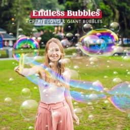 JOYFY 8 Pieces Large Bubble Wands Giant Bubble Toys Set with Loose Tray for Kids Summer Outdoor Activity Party Favors