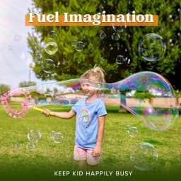 JOYFY 8 Pieces Large Bubble Wands Giant Bubble Toys Set with Loose Tray for Kids Summer Outdoor Activity Party Favors