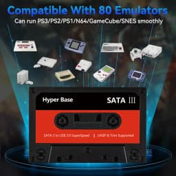Batocera 500G Retro Game Hard Drive With 48000+ Games External Handheld Emulator Gaming HDD for N64/PS3/PS2/PS1/WII Compatible with Win PC