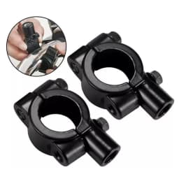 2Pcs 22mm Motorcycle Handlebar Mirror Mount Clamp 8mm Thread Universal Rear View Mirror Holder Adapter Black Base Accessories