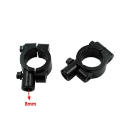 2Pcs 22mm Motorcycle Handlebar Mirror Mount Clamp 8mm Thread Universal Rear View Mirror Holder Adapter Black Base Accessories