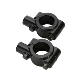 2Pcs 22mm Motorcycle Handlebar Mirror Mount Clamp 8mm Thread Universal Rear View Mirror Holder Adapter Black Base Accessories