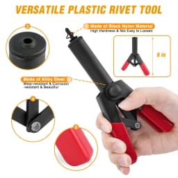 Nilight 82PCS Plastic Rivet Gun Set Fastener Remover Clip Removal Tool Kit for Car Door Panel Upholstery Trim Installation