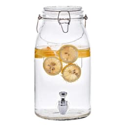 Clear Glass Mason Sun Tea Beverage Dispenser Jar