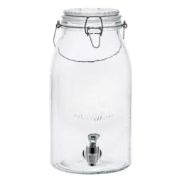 Clear Glass Mason Sun Tea Beverage Dispenser Jar