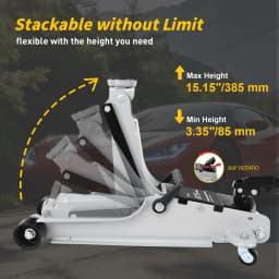 Nilight 2.5 Ton Floor Jack, Low Profile Hydraulic Trolley Car Jack With 360° Swivel Lifting Arm, Heavy Duty Steel Service Jack