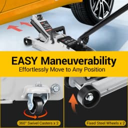 Nilight 2.5 Ton Floor Jack, Low Profile Hydraulic Trolley Car Jack With 360° Swivel Lifting Arm, Heavy Duty Steel Service Jack