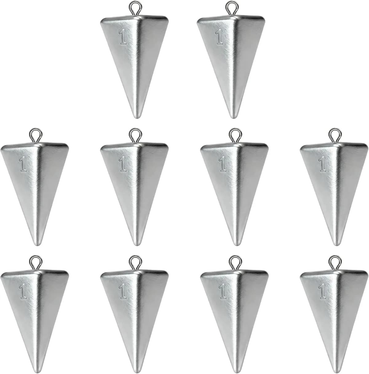 Fishing Weights Pyramid Sinkers Kit 1oz 2oz 3oz 4oz for Ocean Saltwater Surf Fishing Gear Tackle